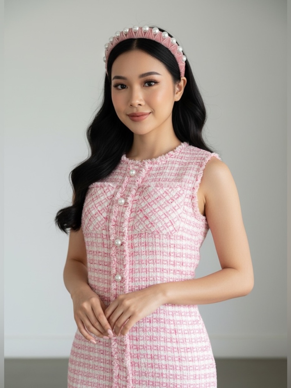 Tweed Knit Dress + Hair Band